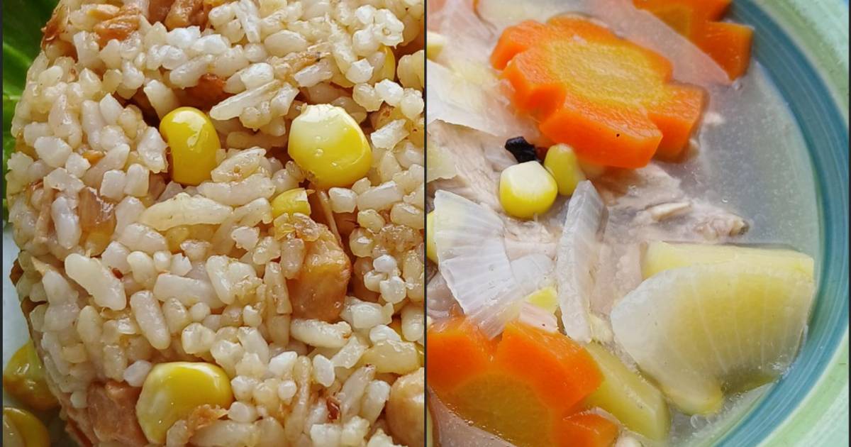 Resep Dua Menu, Nasi Goreng Ayam Dan Sop Ayam Mudah dan Praktis Dihidangkan