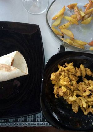 Una foto de Shawarma estilo Camerún