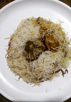 A picture of Mutton biryani.
