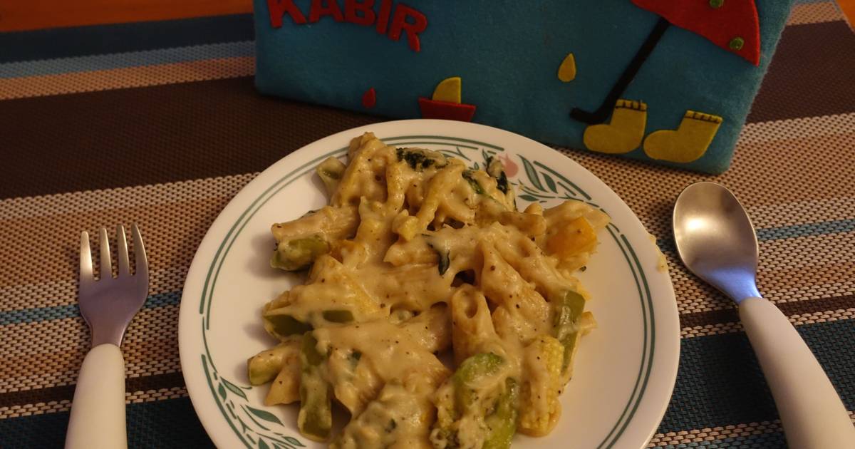 Whole wheat pasta with white sauce Recipe by Abha Jain Cookpad