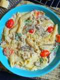 Creamy Chicken and Mushrooms Penne