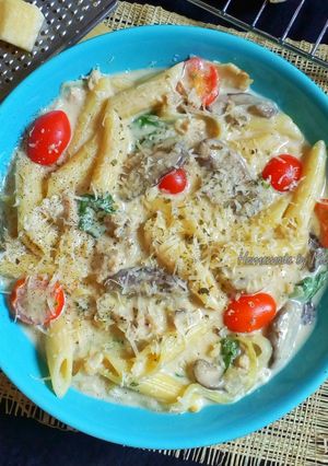 Foto resep Creamy Chicken and Mushrooms Penne