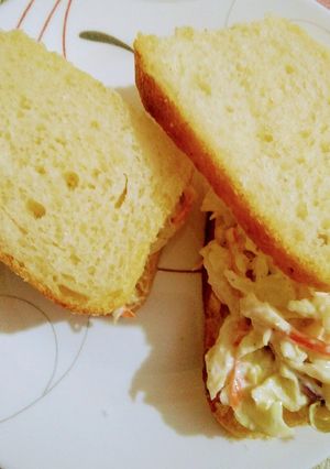 A picture of Coleslaw sandwich.