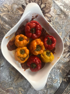 عکسی از دستور دلمه با فلفل دلمه ای 😁