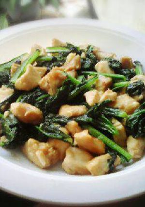 Foto resep Sawi tumis daging ayam praktis