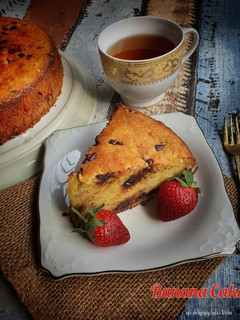 Foto resep Banana Cake with Chocolate chips