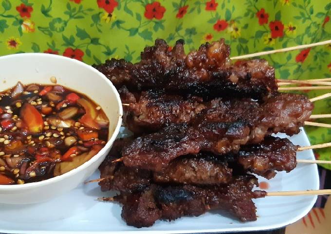 Bagaimana Menyiapkan Sate Maranggi sapi homemade food, Enak