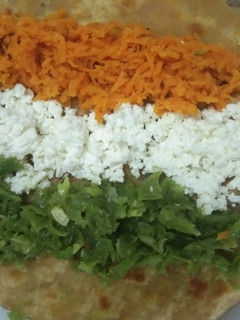 A picture of Tricolor Cheese Paratha.