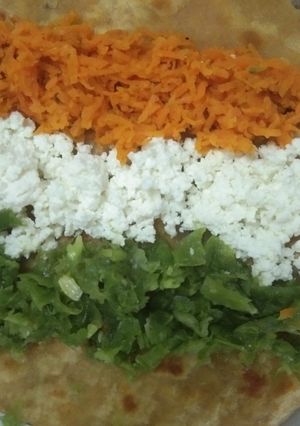 A picture of Tricolor Cheese Paratha.