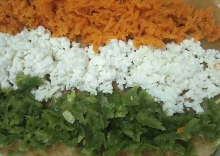 Tricolor Cheese Paratha