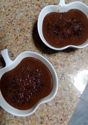 Una foto de Natillas de chocolate sin lactosa