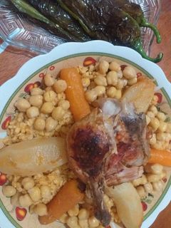 صورة لوصفة شخشوخة تقليدية بالدجاج 😋
