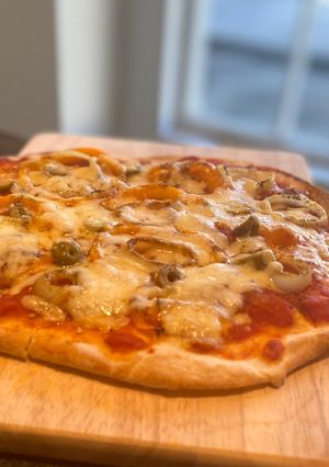 A picture of Super easy and tasty pizza dough 🍕.
