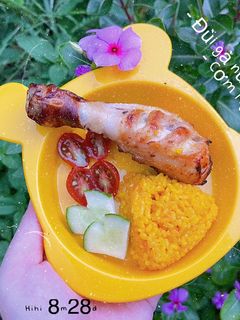 Hình của món ĐÙI GÀ NƯỚNG NGŨ VỊ - CƠM NGHỆ PHIÊN BẢN EM BÉ ĂN DẶM.
