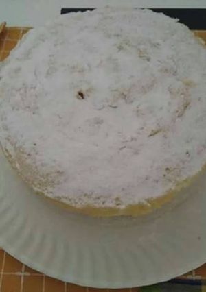Una foto de Bizcocho Blanco Al Microondas