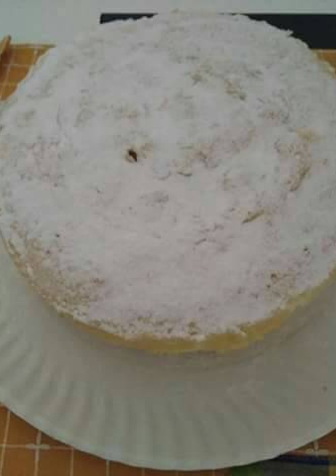 Una foto de Bizcocho Blanco Al Microondas