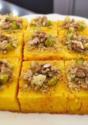 عکسی از دستور کیک باقلوا با فر و بدون فر