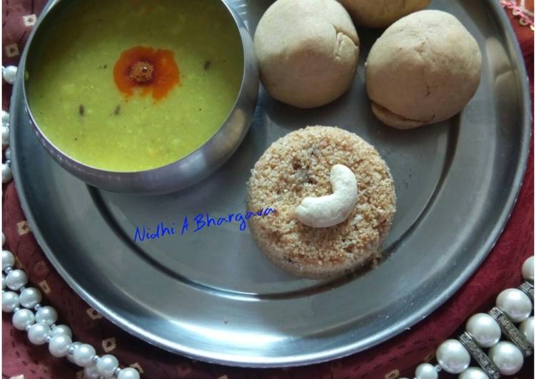 Recipe of Perfect Daal, baati, churma