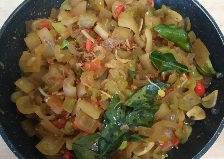 Recipe: Perfect Tumis kikil pelangi pedas manis