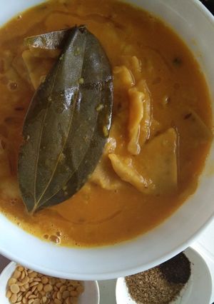 A picture of Dal dhokli.
