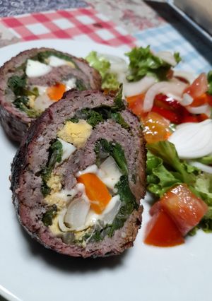Una foto de Pan de Carne relleno light