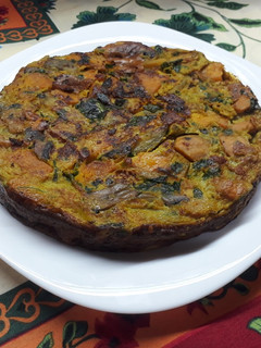 Una foto de Tortilla de zapallo y boniato
