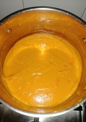 Una foto de Crema de calabaza y zanahoria, fast and rápido