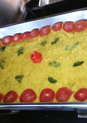 A picture of Turmeric Rice.