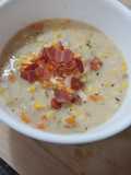 Summer Fresh Corn Chowder (with Bacon)