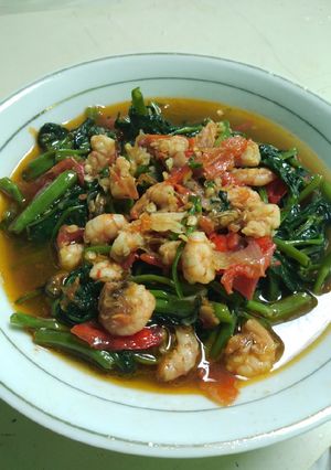 Foto resep Tumis kangkung udang