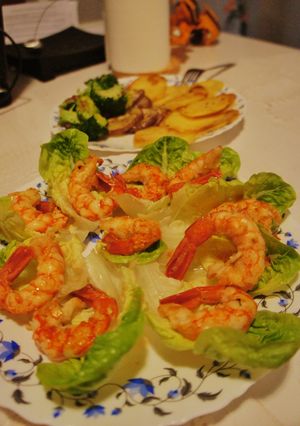 Una foto de Gambas a la plancha