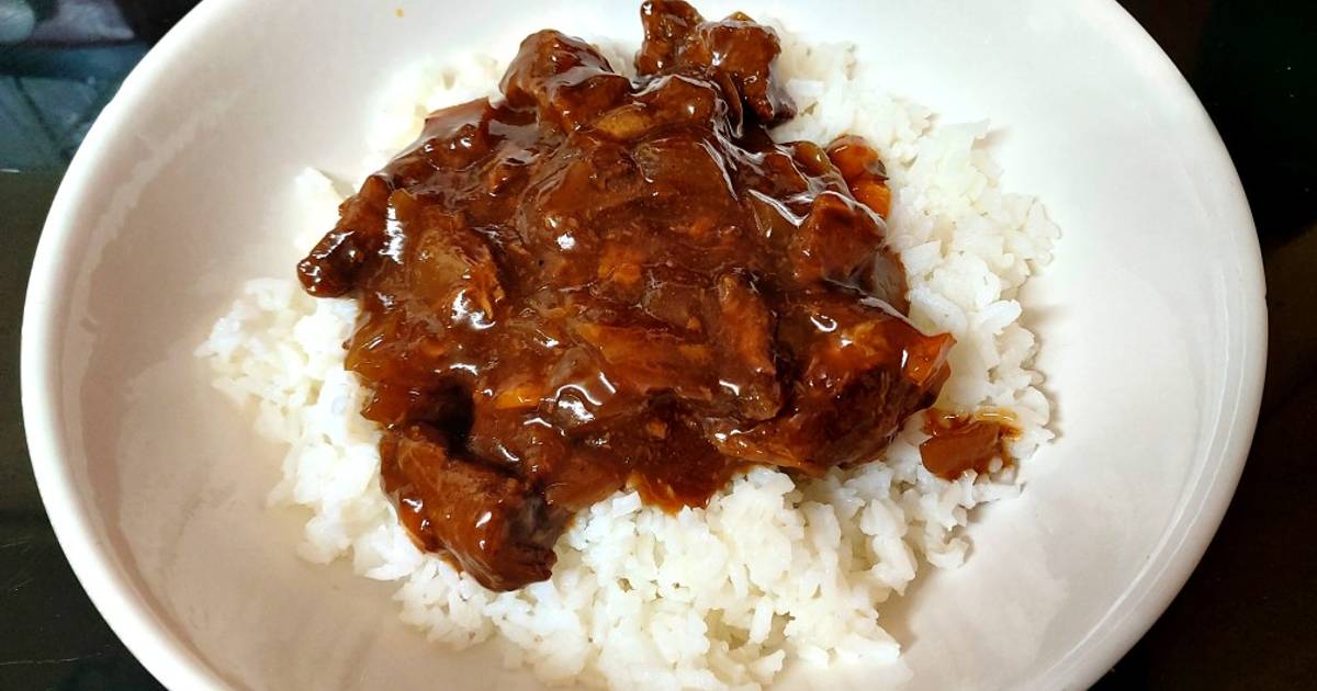 My Slow Cooked BBQ Beef Over Rice 🥰 Recipe by Maureen 😀 - Cookpad