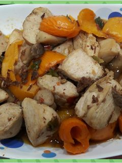 杏鮑彩椒雞丁 的食譜成品照片