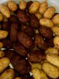 Croquete de mandioca e carne seca