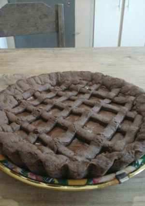 Una foto de Pasta frola de chocolate y dulce de leche