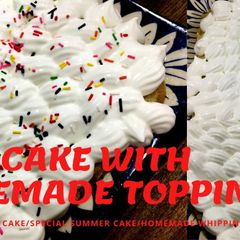 A picture of Chilled Milk Cake with Homemade Whipping Cream.