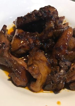 Hình của món Bồ câu rôti.