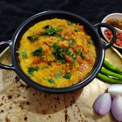 A picture of Kathiyawadi Sev Tomato Sabji.