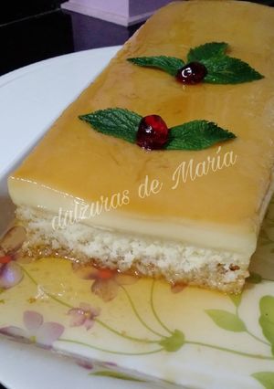 Una foto de Flan de coco