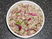 A picture of red onion cilantro