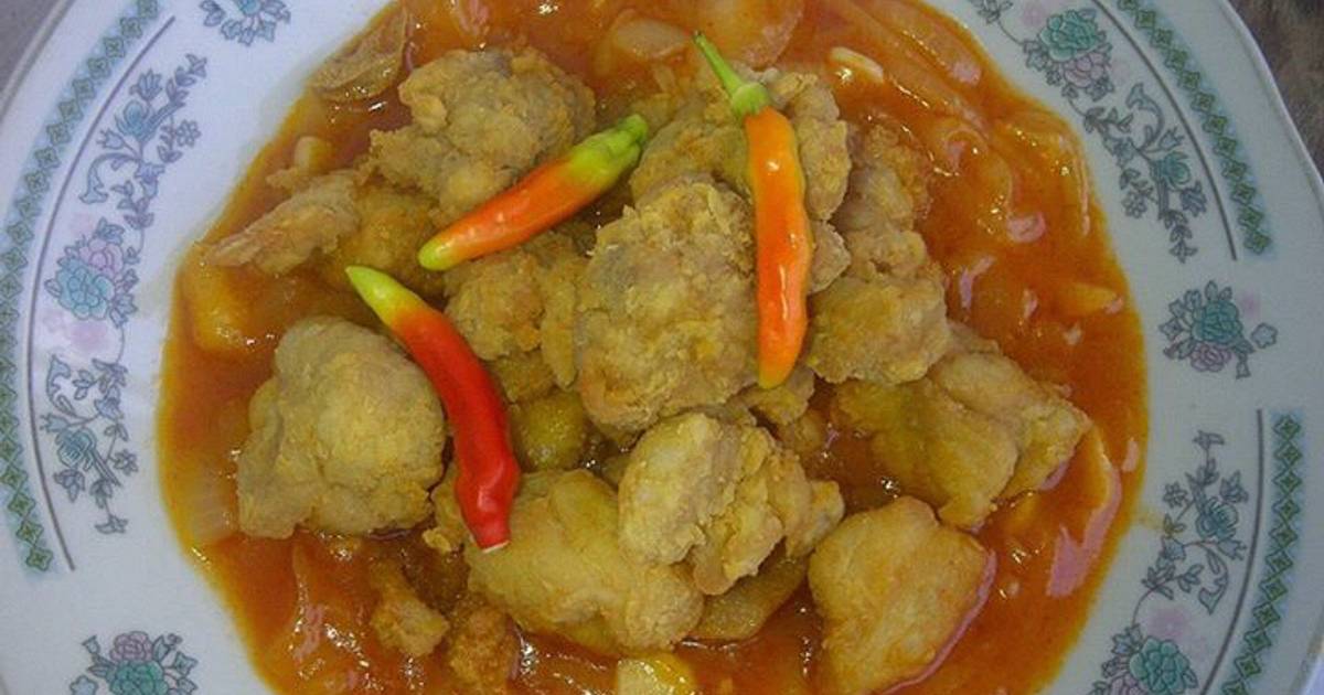 Resep Chicken fillet tepung bumbu asam manis oleh Mamah 