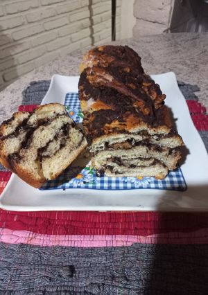 Una foto de Babka de chocolate y nueces