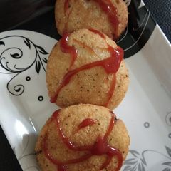 A picture of Sooji kachori.