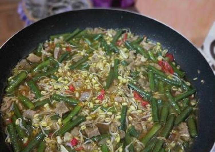 Tumis DaKaTa (Daging, Kacang Panjang, Tauge)