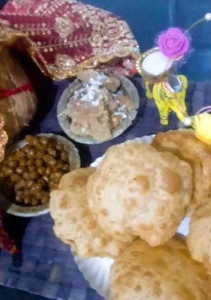 A picture of Chanapoori halwa.