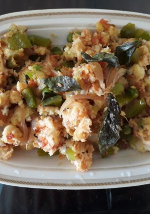 A picture of Bread upma.