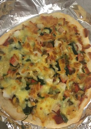 Hình của món Piza hải sản.