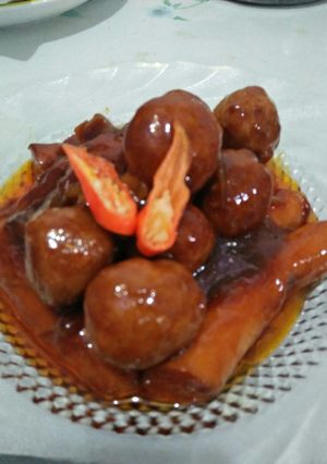 Foto resep Bakso Sosis saus tomat