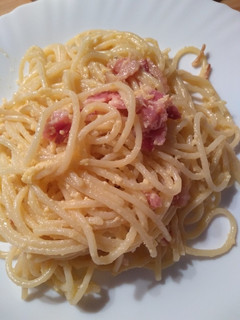 Una foto de Espaguetis carbonara