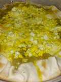 Tarta simple, verduras y choclo